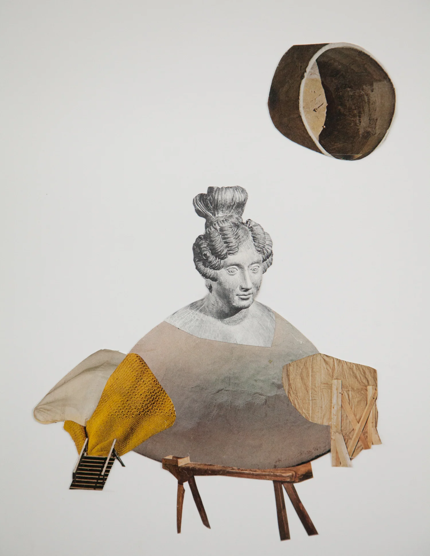 Collage by artist Airyka Rockefeller works on paper