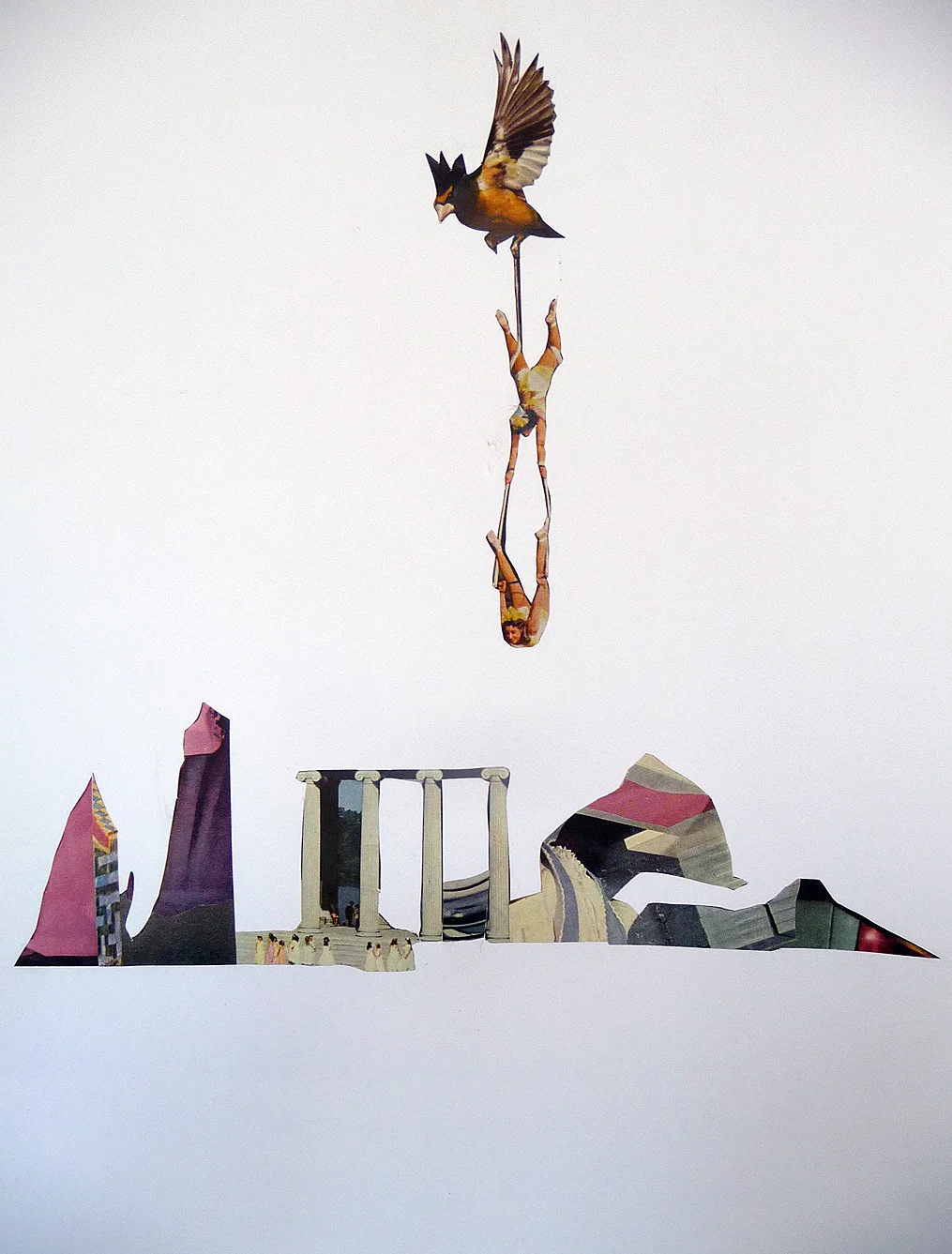 Collage by artist Airyka Rockefeller works on paper