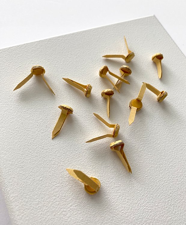 Brads – paper sculpture artwork — Julie VonDerVellen