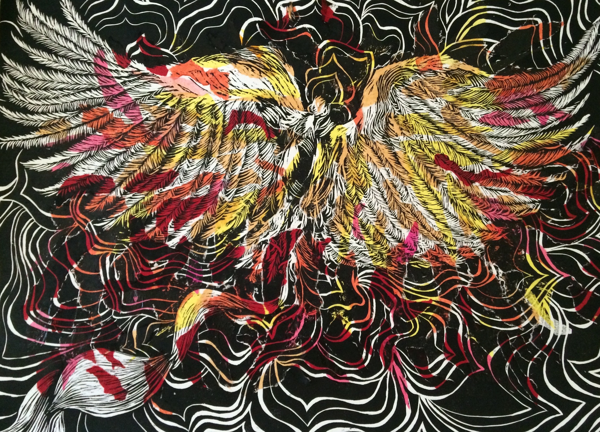 Holy Spirit wood-cut