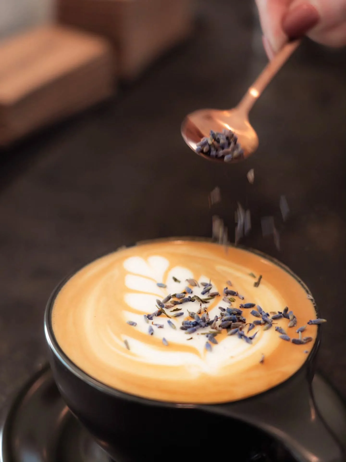 Love Buzz Latte
We're putting a local twist on this classic pairing, with pure Austin wildflower honey and just a dash of culinary grade lavender extract to really let the complexities of the bees' hard work shine. Available with your milk of choice,