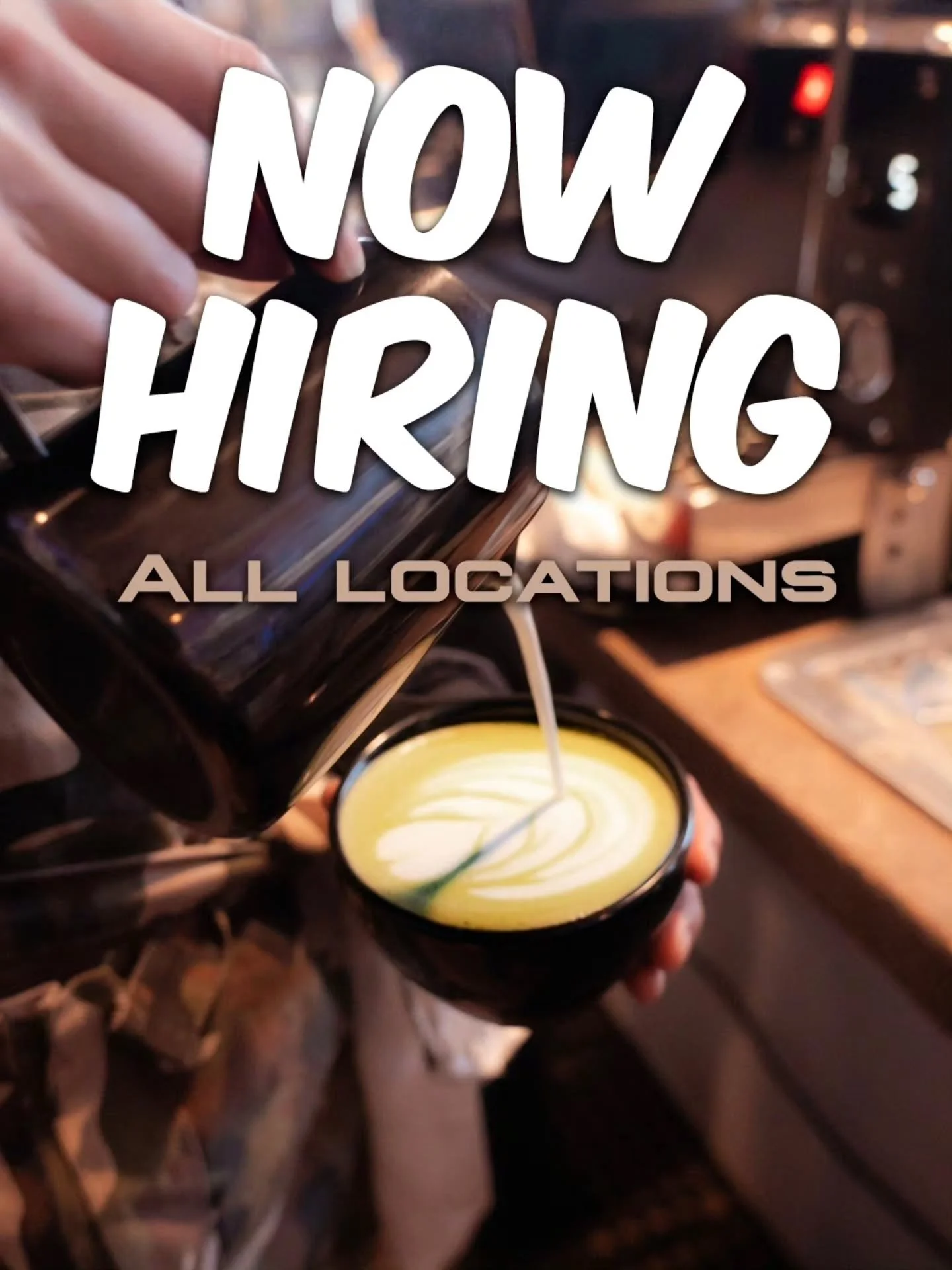 We&rsquo;re looking to grow our team! If you love coffee, care about quality service, and enjoy a fun, laid-back environment, we want to hear from you.

Hit us up or apply today!
Link in bio