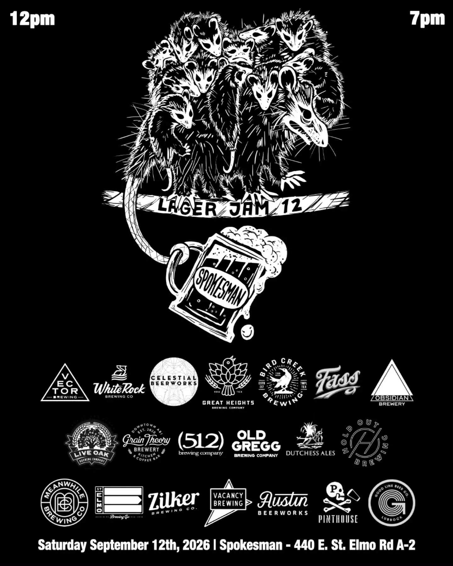 20+ Texas lagers. No admission. No drink tickets. No festival wristbands.

Just great lagers, sold &agrave; la carte so you can build your own adventure.

Featuring live DJs, live screen printing, coffee, food, and one of the best lager lineups in Te
