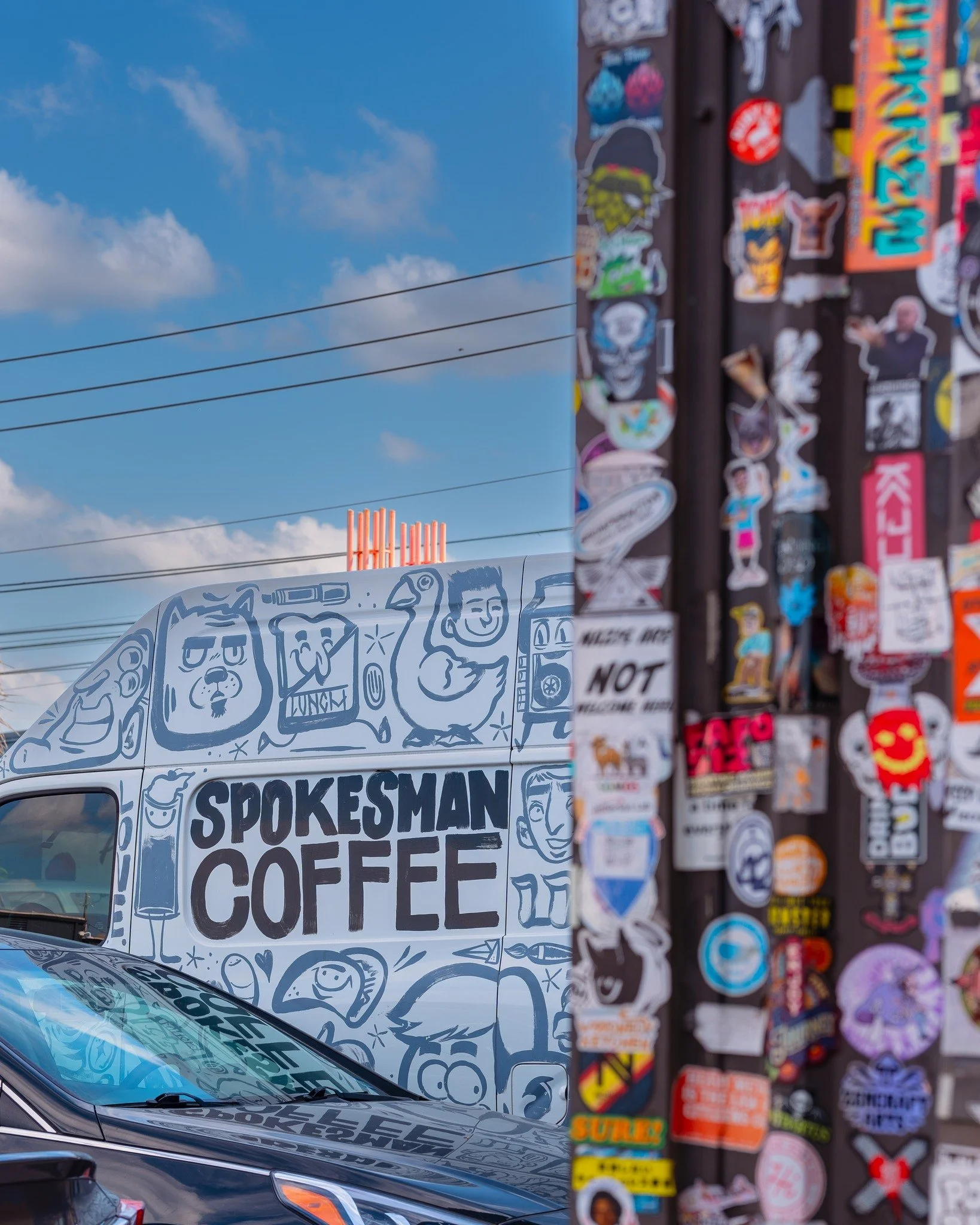 You'll usually see the van before you see the sign. 
Either way, you're in the right place &rarr;

📍South | Highland | Pflugerville