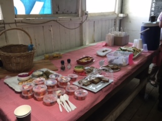 Some lovely healthy food made by Traprock members