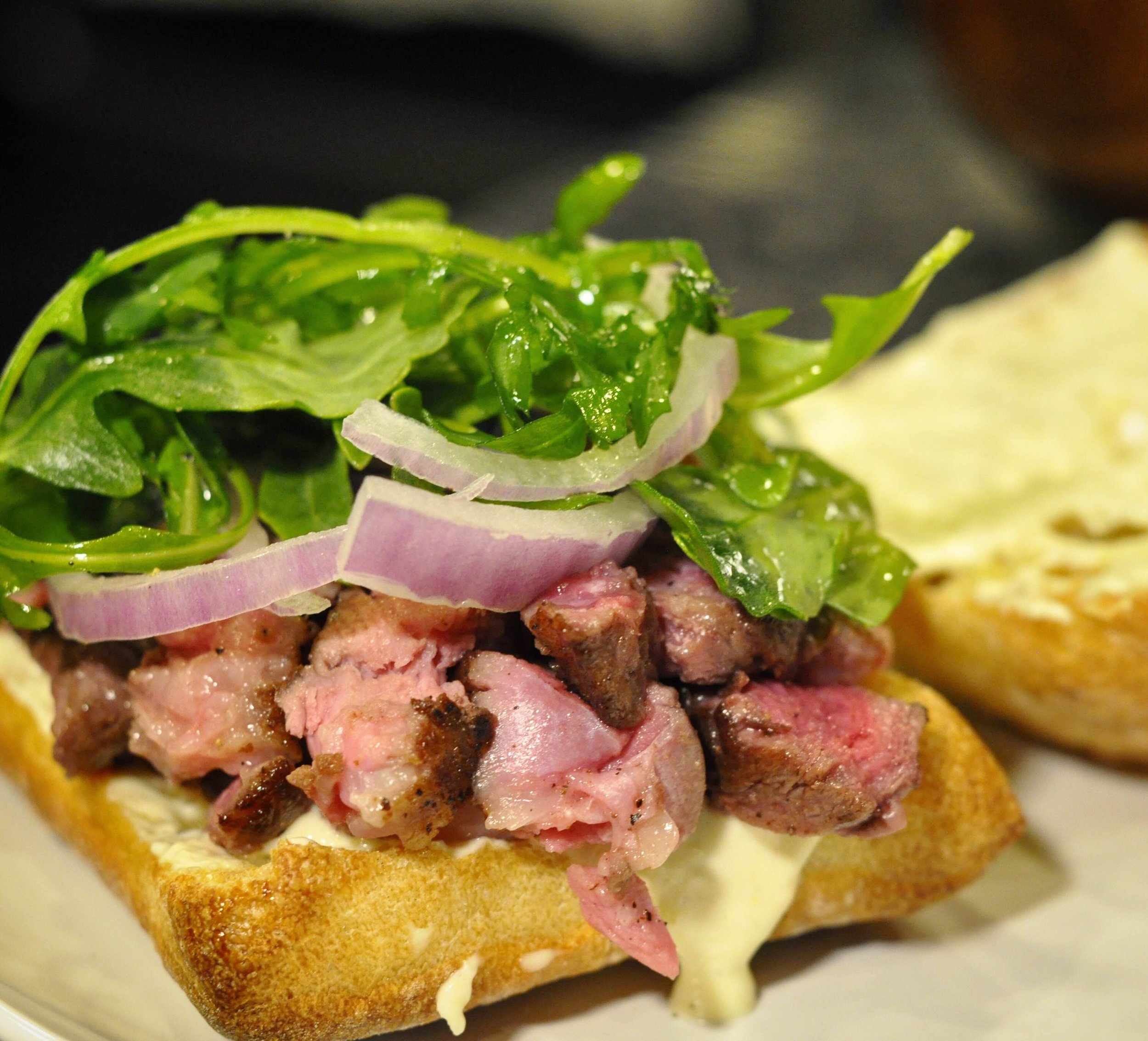 Sous-Vide Black Bear Steak Sandwich