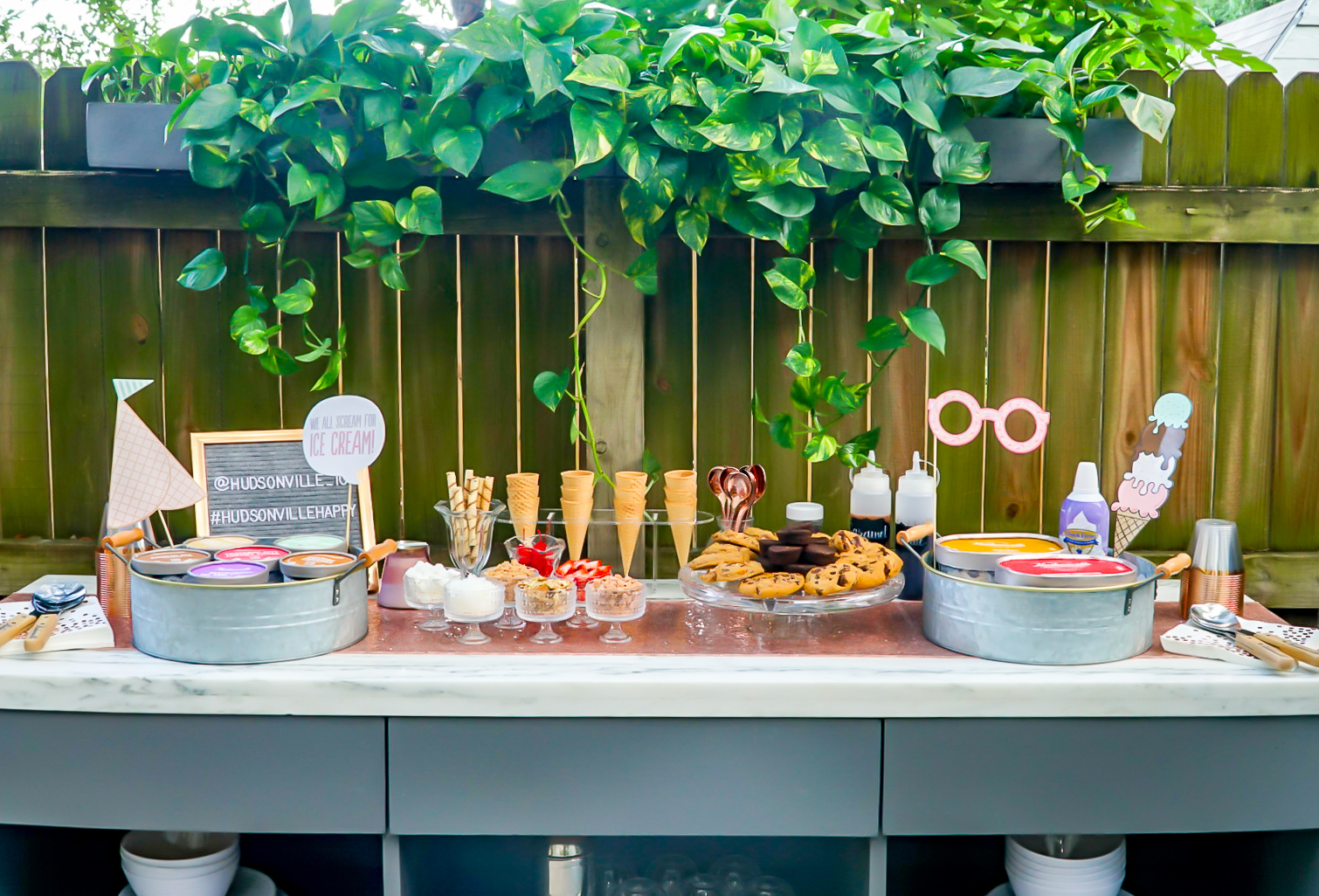 A Chic Ice Cream Sundae Bar For Adults Couple In The Kitchen