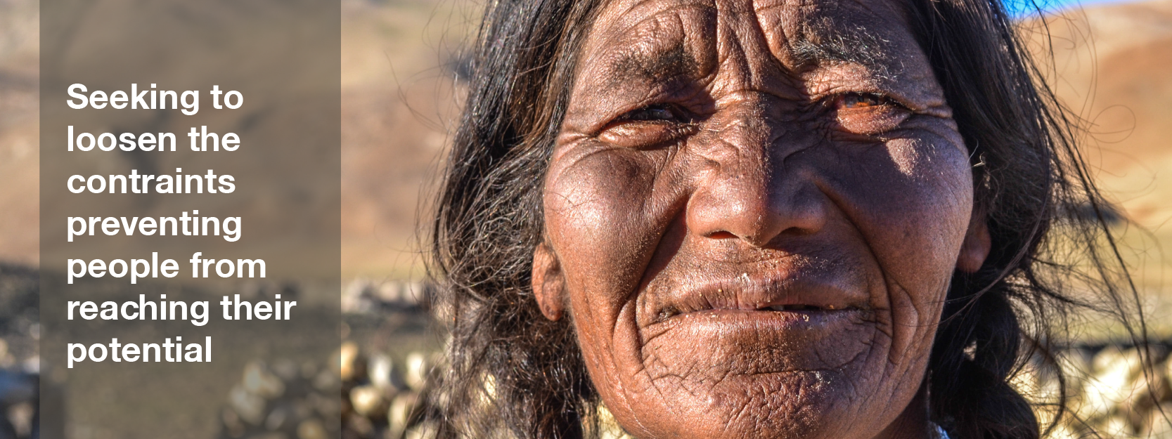 An older woman of the Ladakhi nomadic tribe in India.