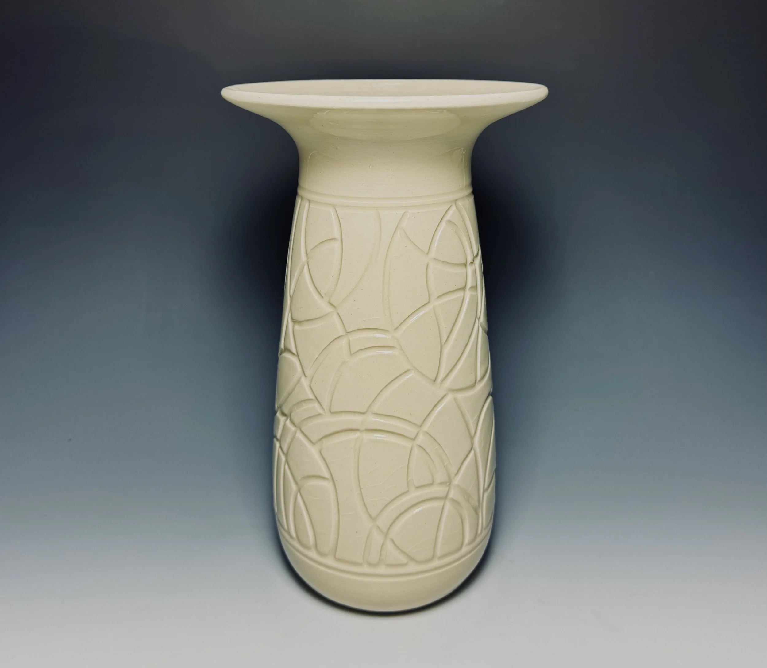 Tall Vase With "Stained Glass" Surface