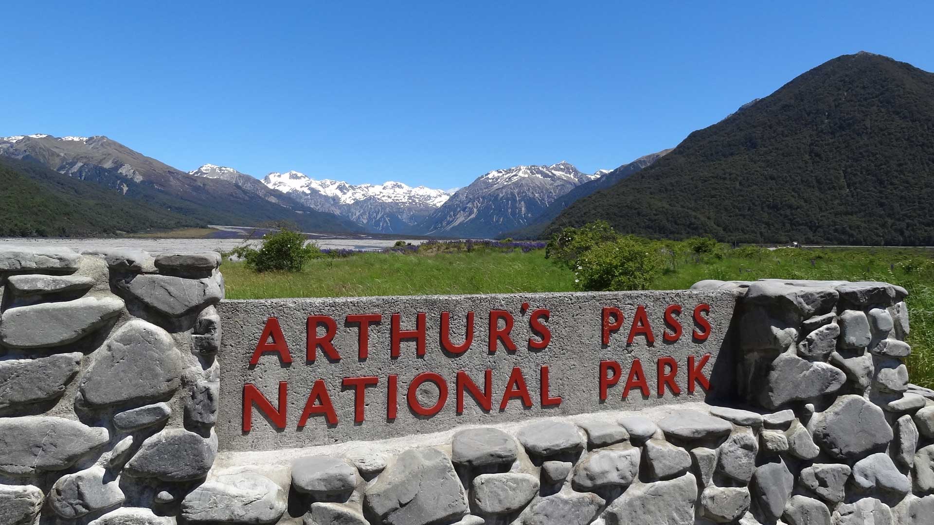 As the sign says... 'Arthur's Pass National Park'