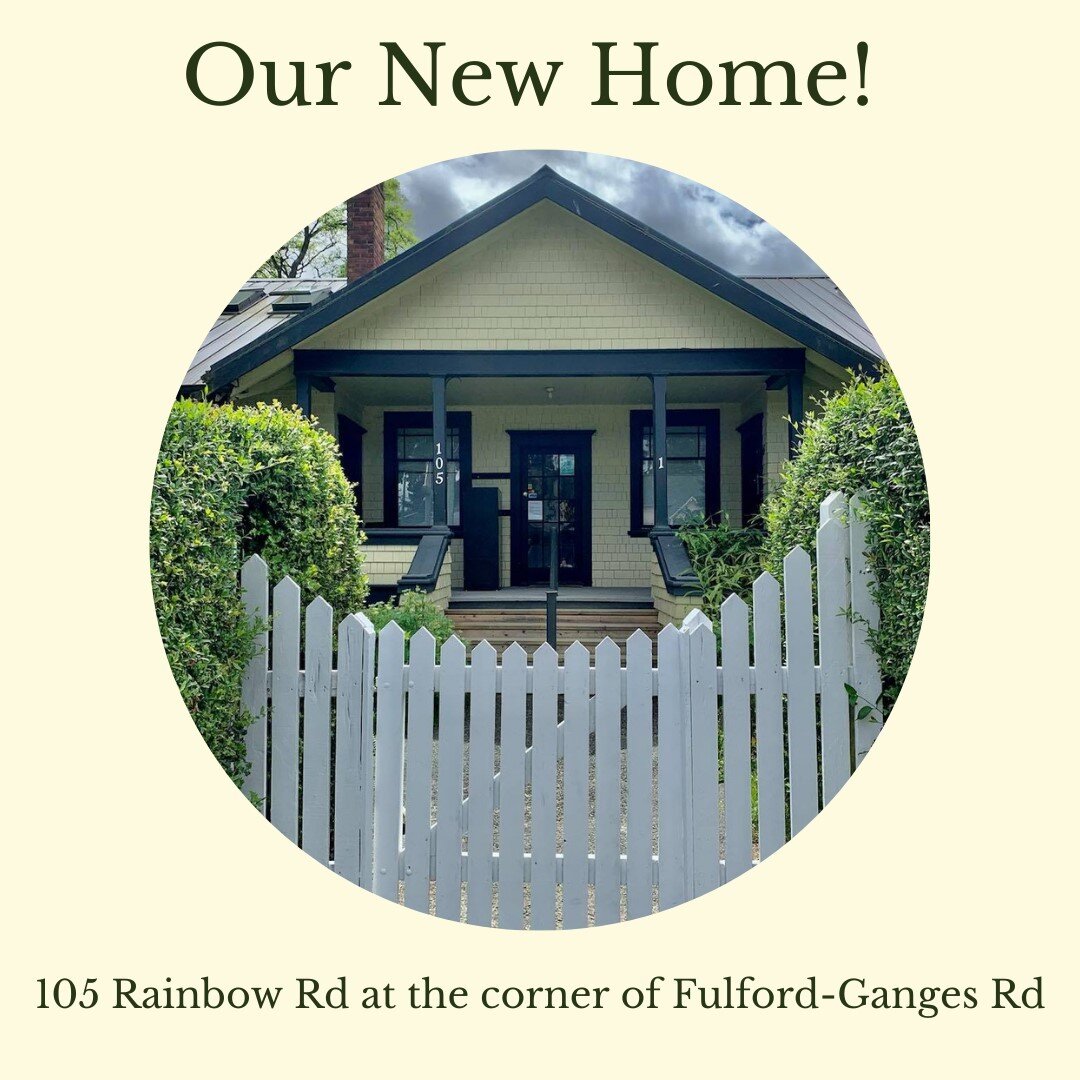 As of August 1st my practice will be moving along with Madrona Integrative Health to 105 Rainbow Rd! ⠀⠀⠀⠀⠀⠀⠀⠀⠀
⠀⠀⠀⠀⠀⠀⠀⠀⠀
We know some of you may be sad that we are leaving 130 McPhillips and the Salt Spring Healing Centre, a shared office space known