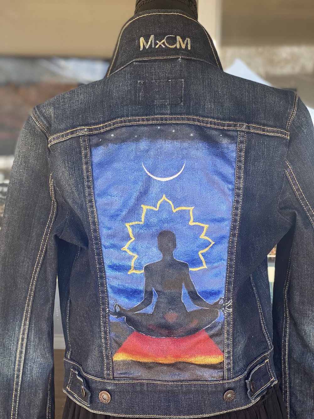Moonbeaming: Hand-painted Denim Jacket — Chelsea Owens