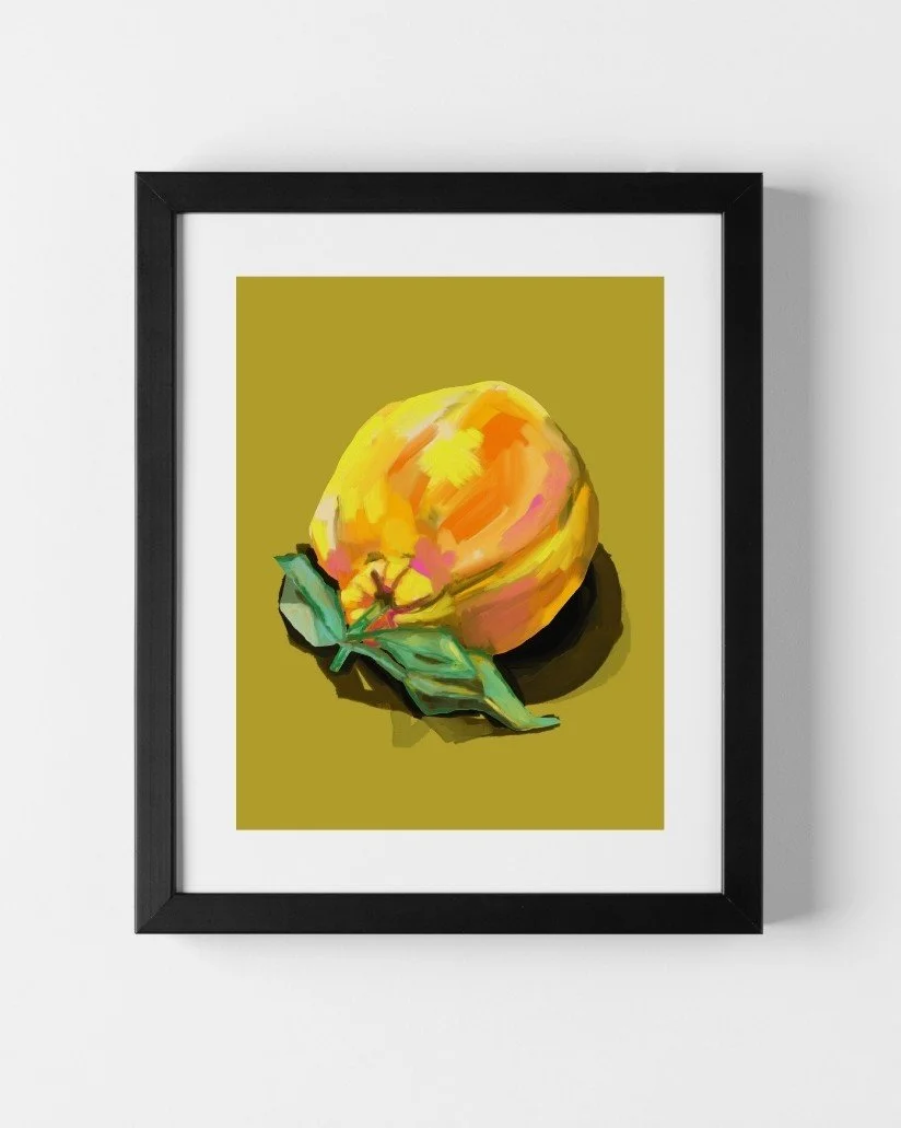 CONTEMPORARY MODERN ORANGE PRINT JOLYN THE ARTIST ARIZONA