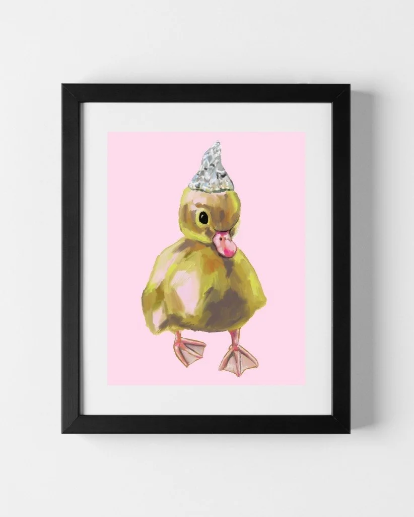 TINFOIL DUCK HAT FINE ART PRINT JOLYN NELSON JOLYN THE ARTIST