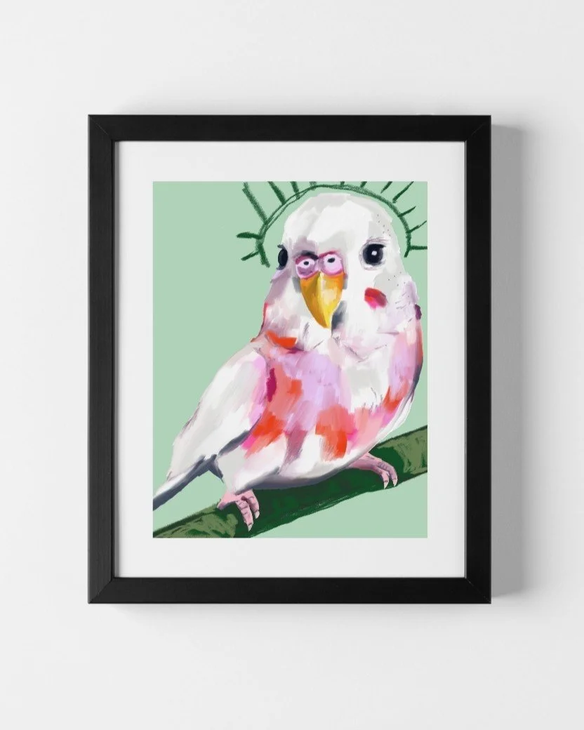 jolyn nelson jolyn the artist parakeet fine art print