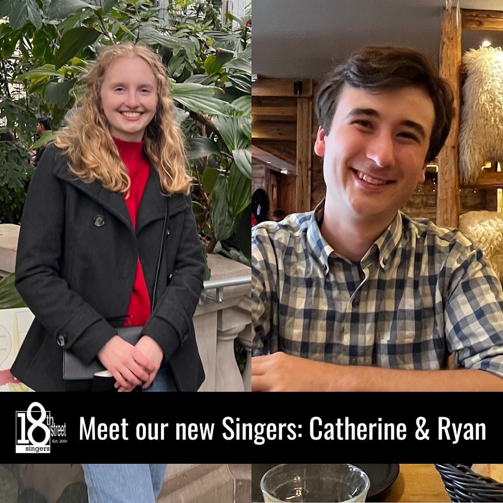 A small but mighty group (pair) of new singers joined us for the Spring season. 🎶 #watchthisspace over the coming weeks for a new #SingerSpotlight series to learn a little more about our newest voices! 🎉

#18thstsingers #newmembers #welcome #18than