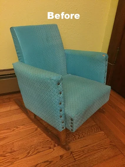 Vintage Children's Rocking Chair, Before