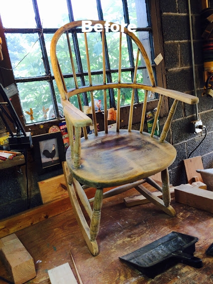 Antique Rocking Chair, Before