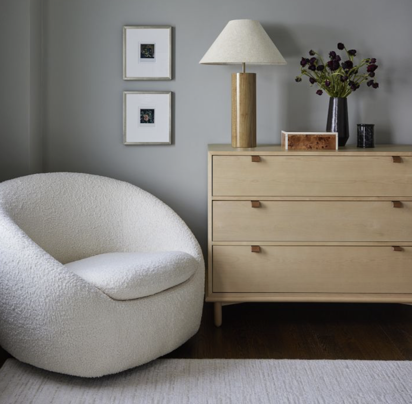 COZY SWIVEL CHAIR (WEST ELM)