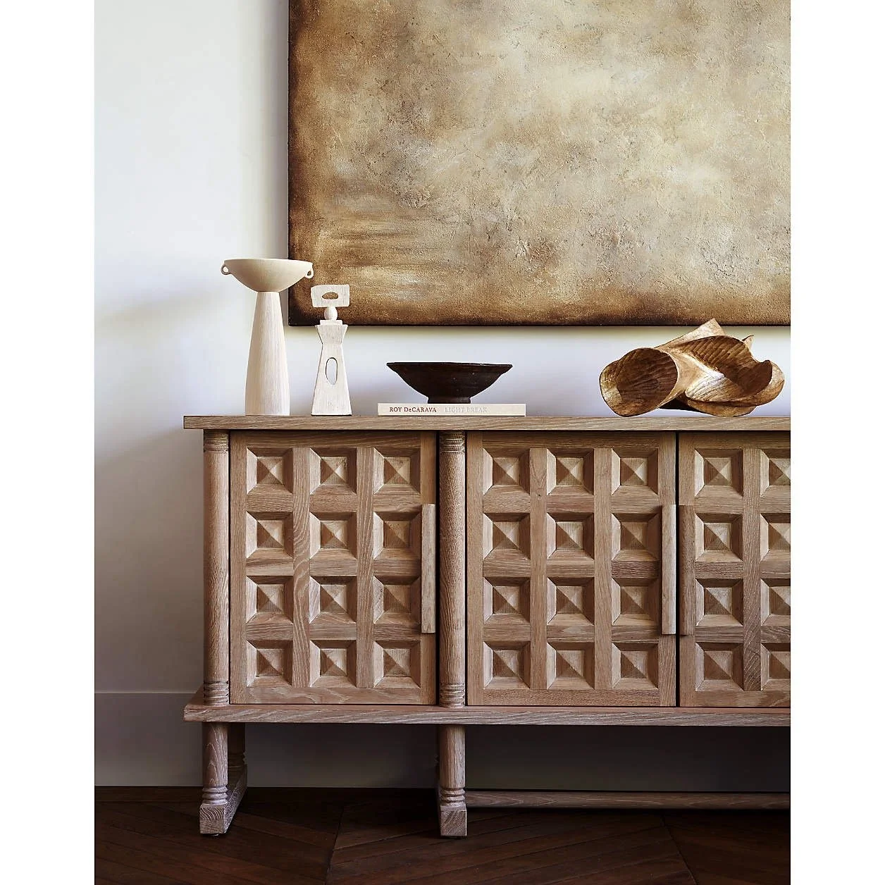 TWO CONSOLES ALONG THE WEST WALL OF ROOM 