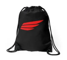 FLF® Red Logo Drawstring Bag