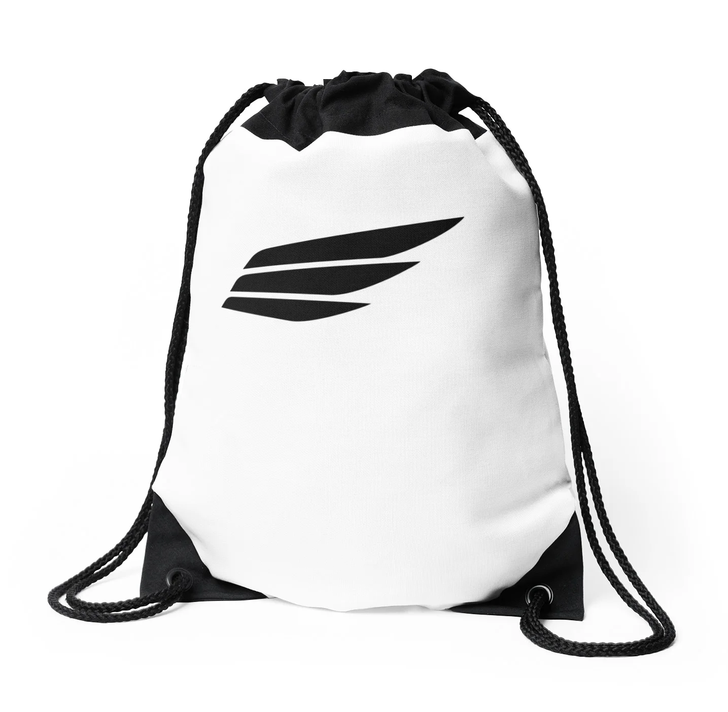 FLF® Black Logo Drawstring Bag