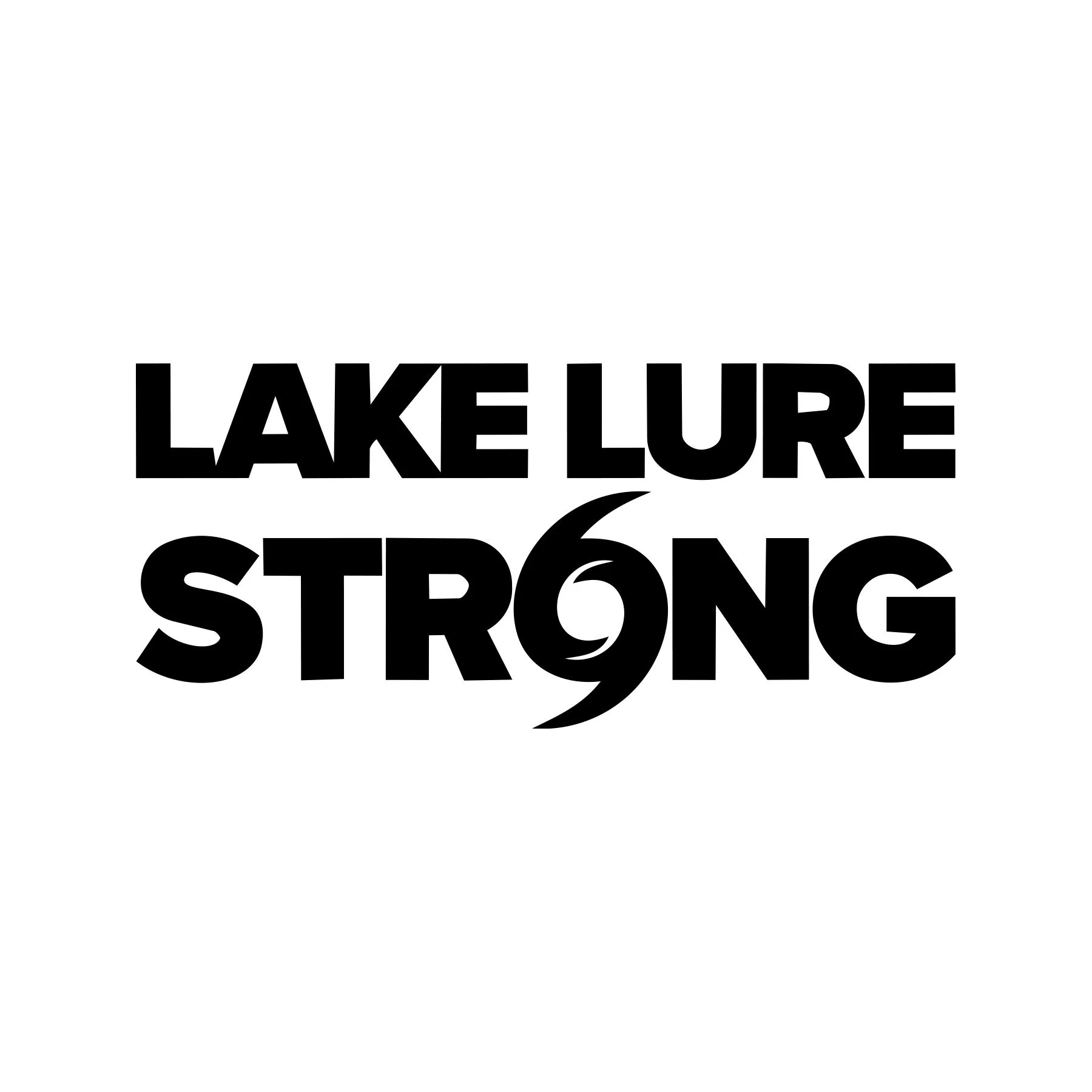Text in bold black font saying 'LAKE LURE STROLLING' on a white background.