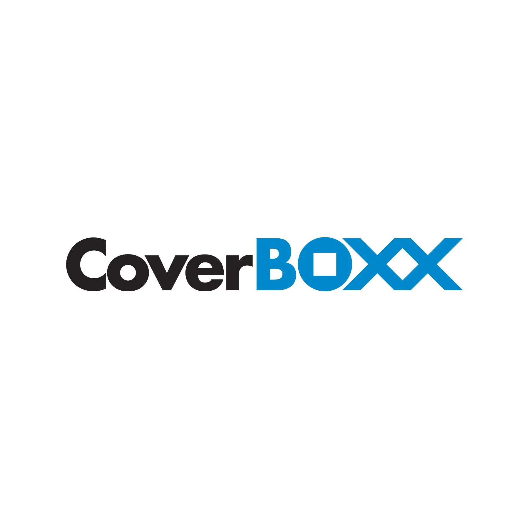 CoverBoxx logo with the word 'Coverage' in black and 'BOXX' in blue