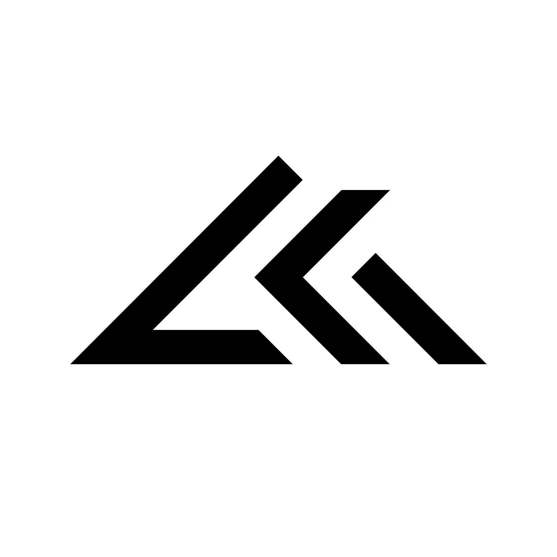 Black geometric arrows pointing to the left on a white background.