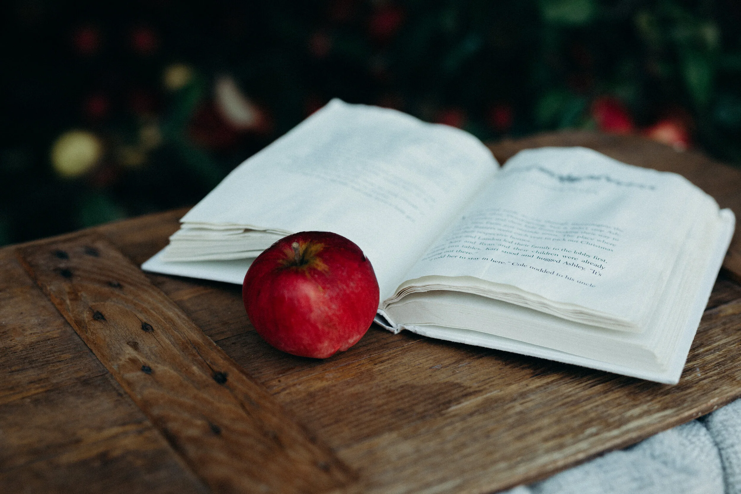 Free image from Unsplash. The water damage to the book upsets me, but the apple and book image suits my mood, so I’m trying to let it go.