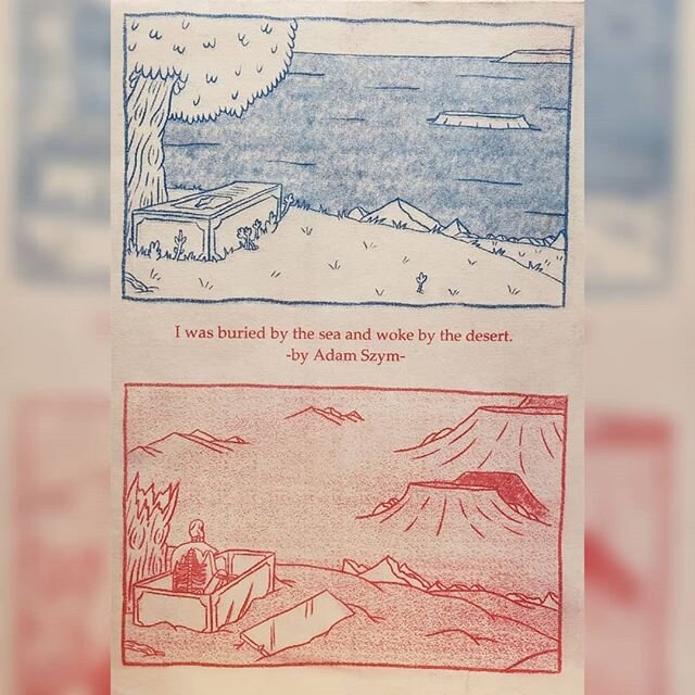I Was Buried By the Sea (2013)⠀
⠀
An old comic that I still like. A black and white version is online but I much prefer this Riso version I printed a few years ago.