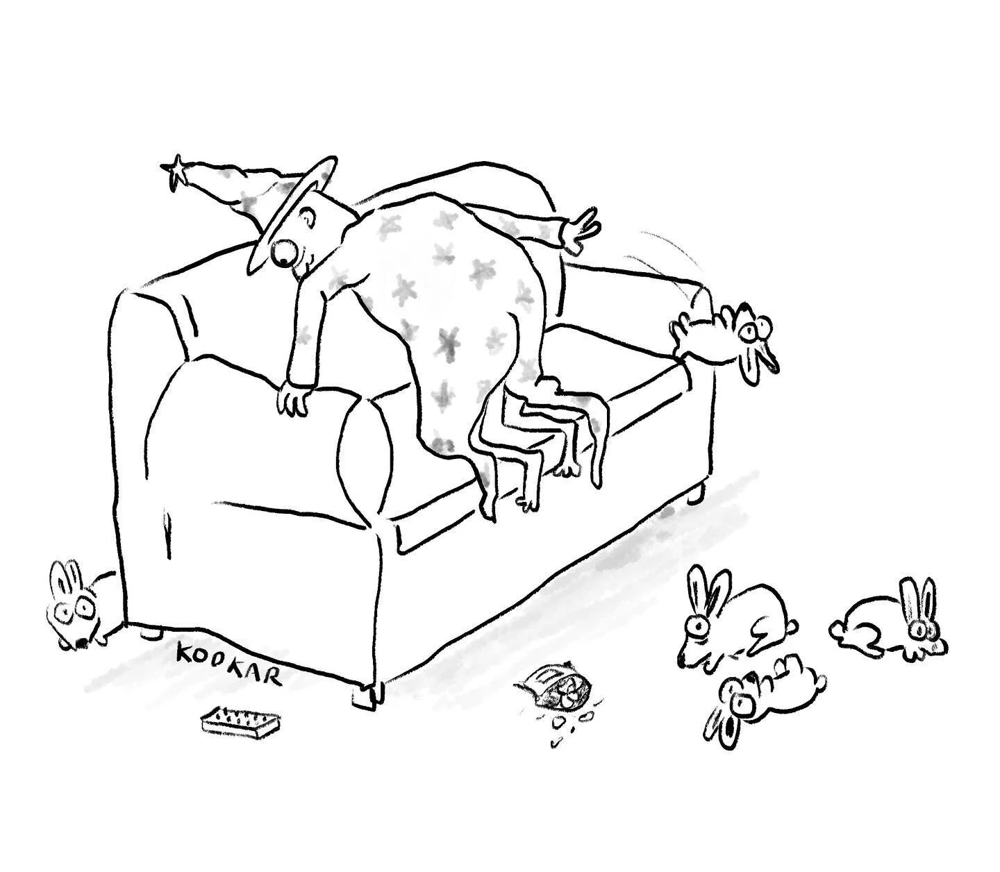 The sofa is a black hole 🕳 &bull;
&bull;
&bull;
&bull;
#bunny #comics # magic