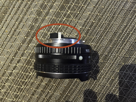 The offending lever and protective edge 