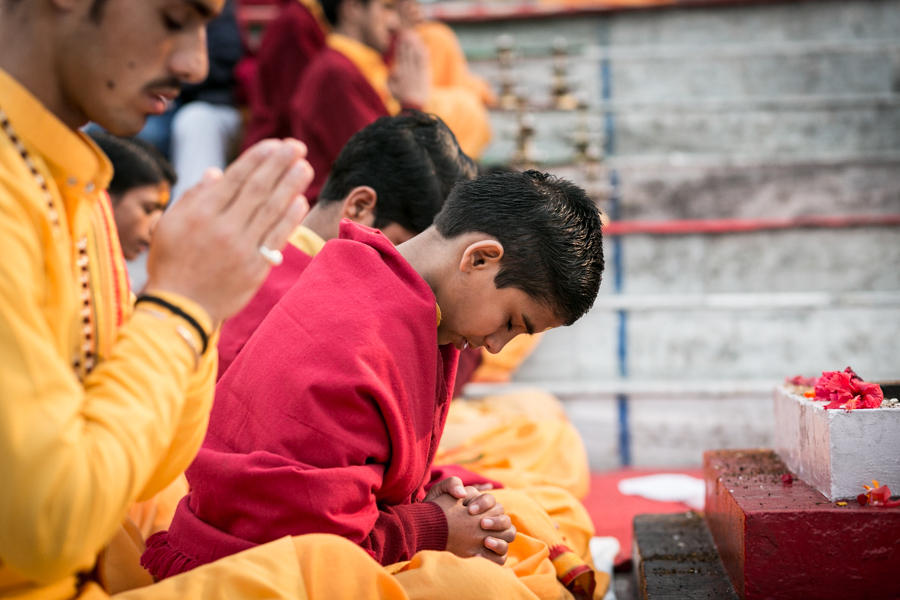  Participating in the Aarti is a honor for the young devotees. 