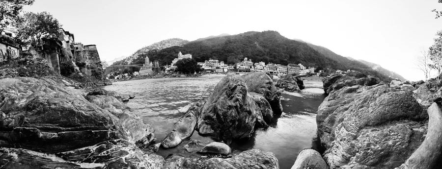 Rishikesh In Black and White
