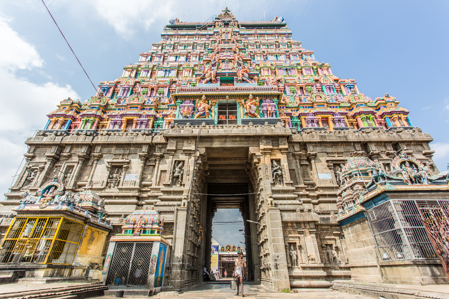 A goporua (an ornate temple tower) at Nataraja.