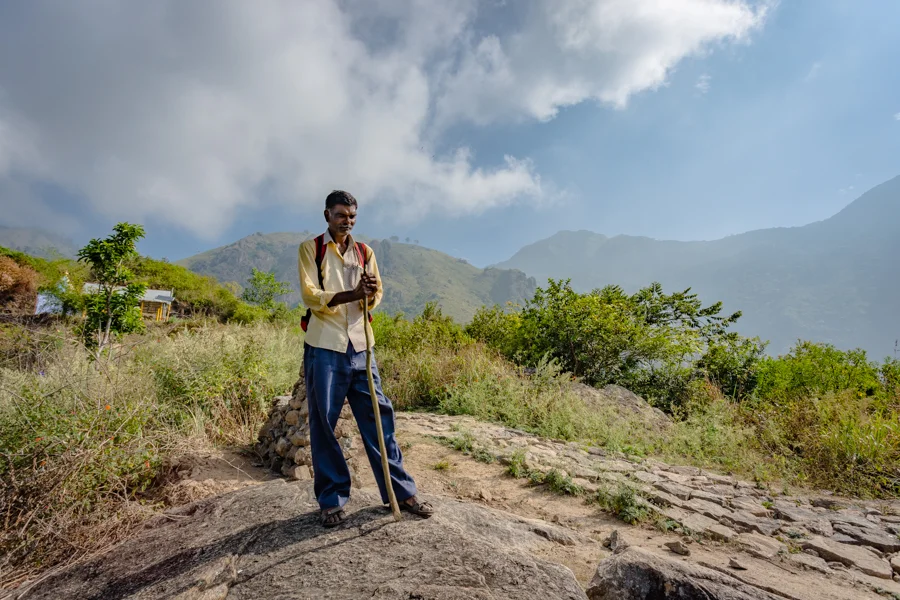 Our guide on the trek from Kodaikanal to Munnar.