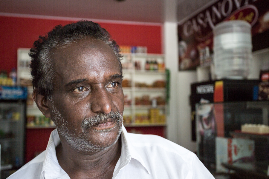 This man, who introduced himself as Yusef Khash, approached my friend and I on the street and offered to show us around Jew Town. This is typically in India. Unfortunately, it's hard to tell if someone is being genuinely friendly or merely engaging in glorified begging; I can't help but put my guard up. Although, as it turned out, Yusef fell into the latter camp, he did regale us with interesting stories about Kochi and his family lineage. Yusef's father was Jewish, a fact I didn't believe until I saw the Hebrew inscriptions on his father's tomb, which is located just outside Yusef's family's home. According to Yusef, his family was originally Hindu ("kings") and then converted to Islam, and then to Christianity, and then to Judaism.