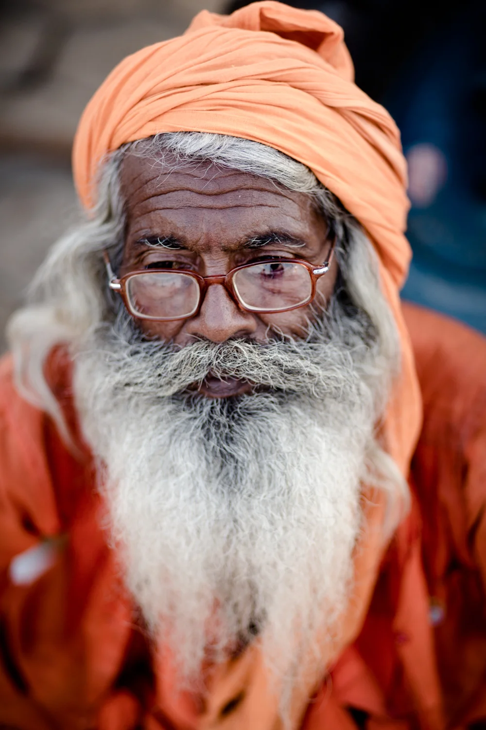 A baba in ocher robes.&nbsp;
