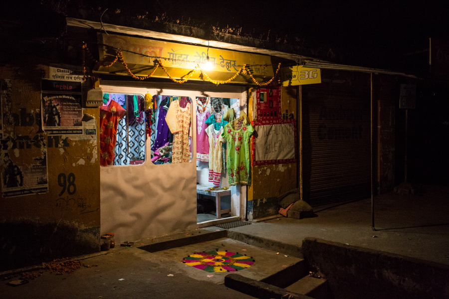 The Herr family's shop and home in the quiet town of Bir located in the foothills of the Indian Himalaya. 