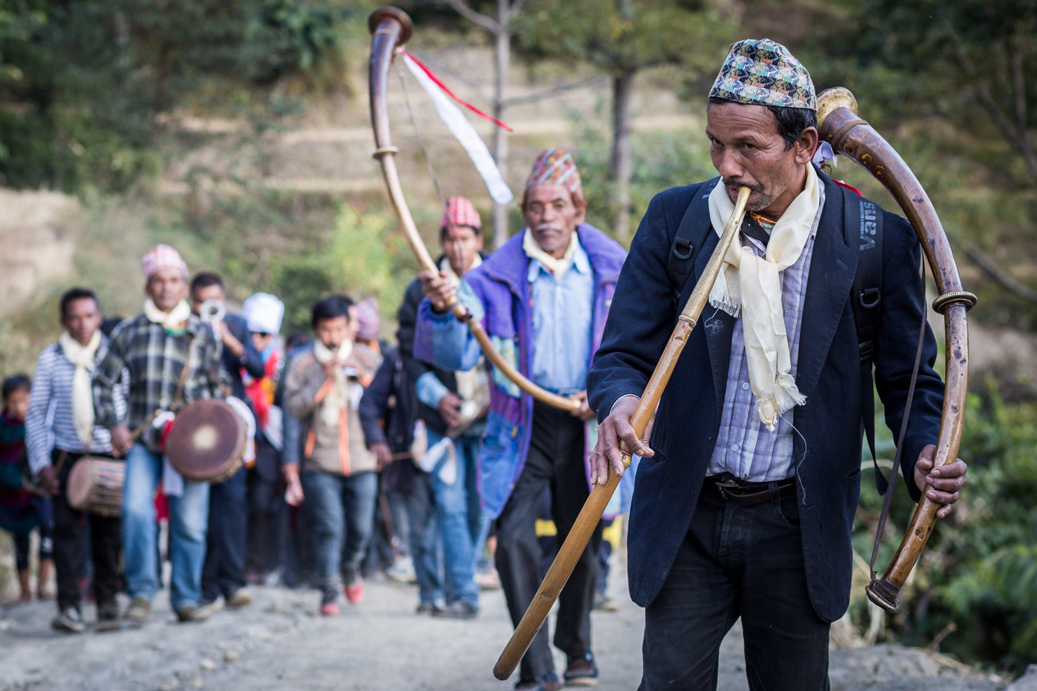 A Nurbri wedding processional. 