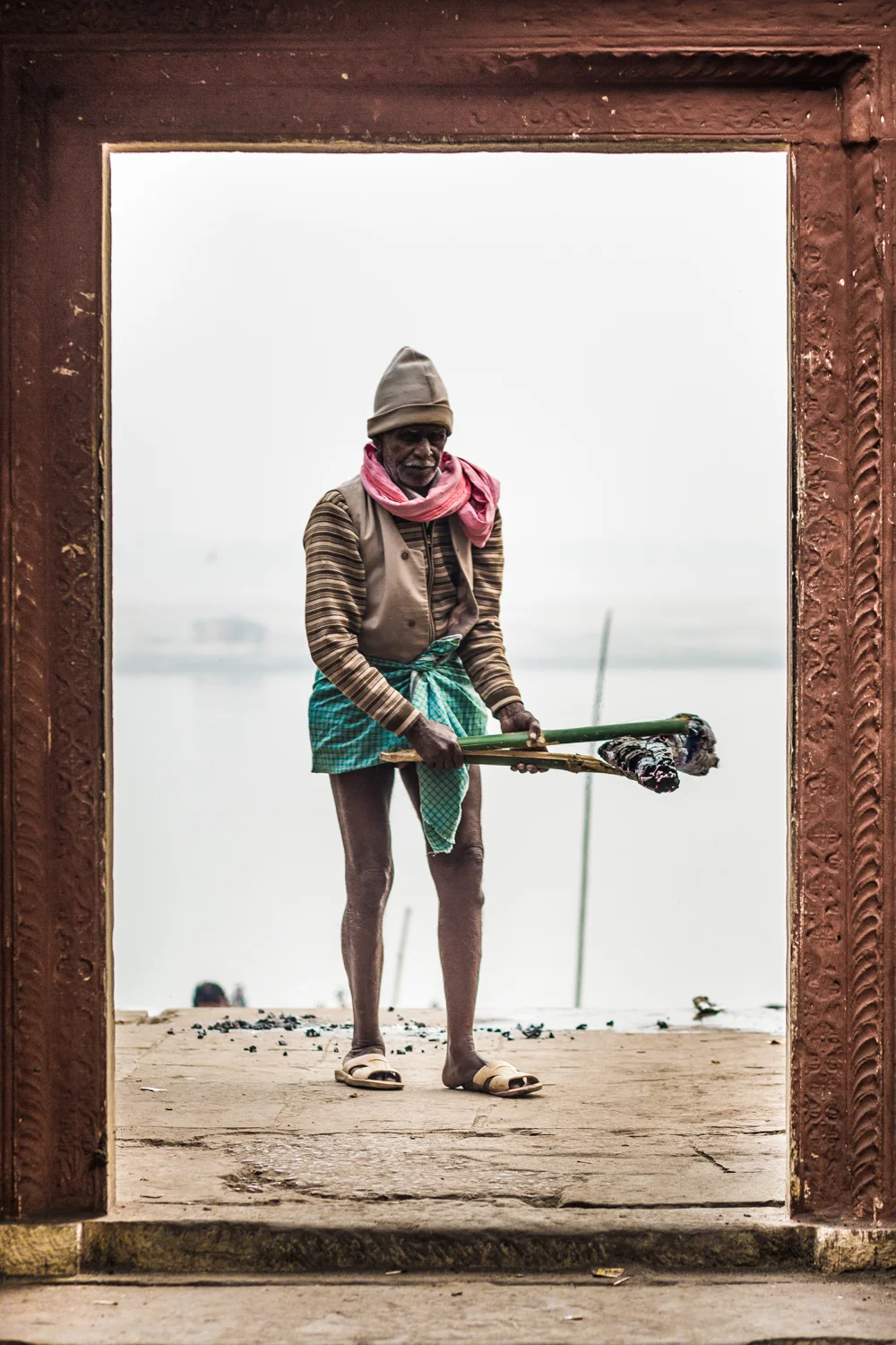 A member of the Dalit caste, also known as "untouchables," learning 