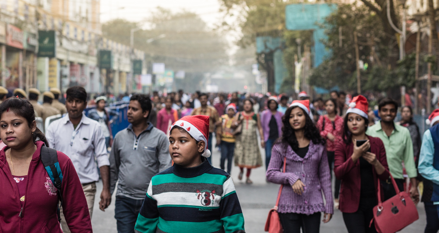 Christmas day in Kolkata, India. 