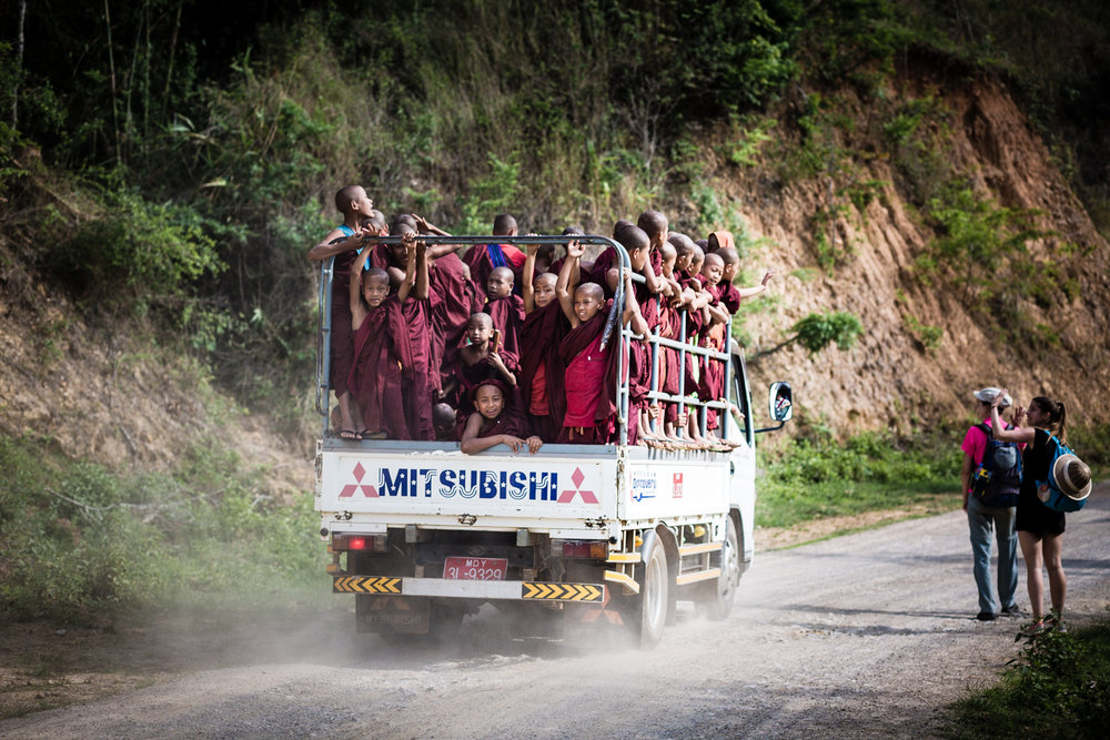  After we let the monastery, the monks passed on on their way somewhere.&nbsp; 