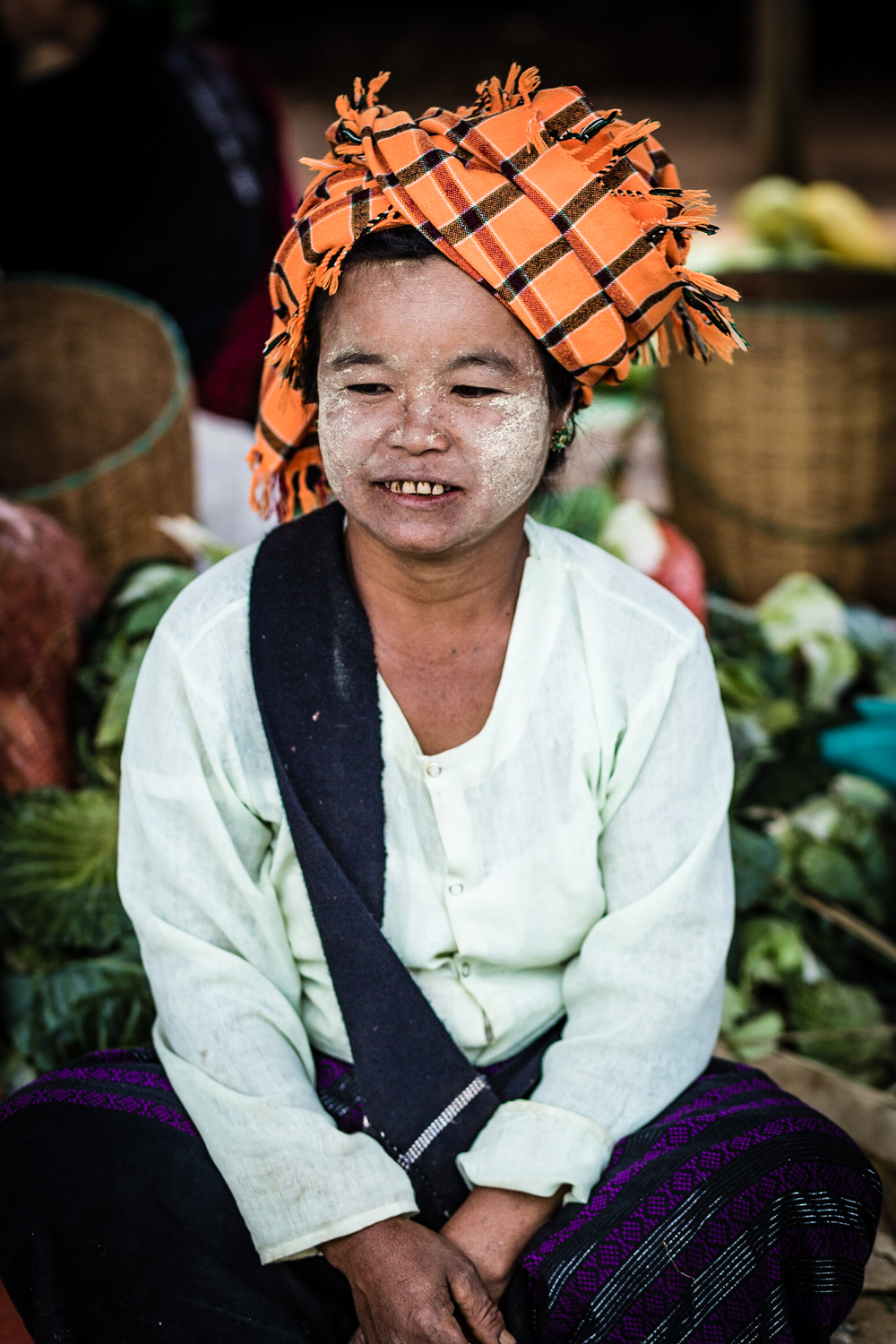  The Burmese apply Thanaka, a paste made from bark, to protect against the sun.&nbsp; 