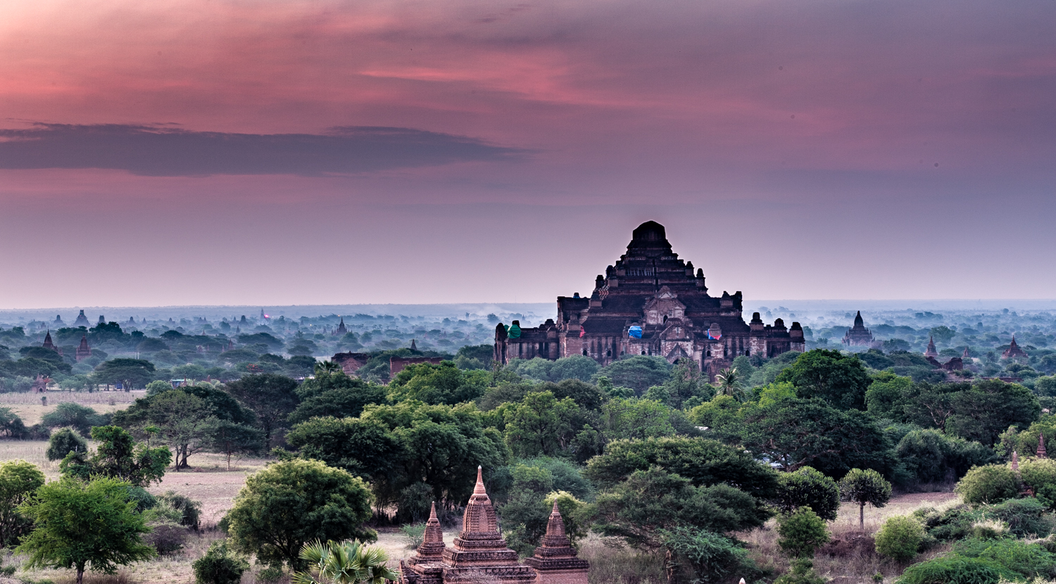 The Bagan Archaeological Zone consists of thousands of temple ruins. 