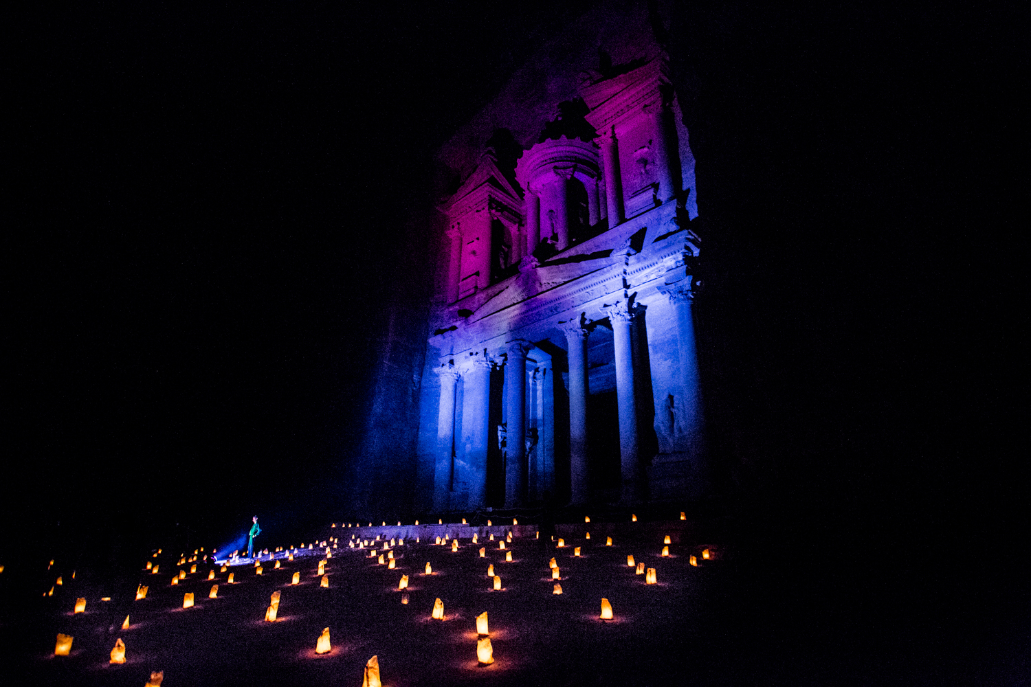 The Treasury or Al-Khazneh of Petra is Petra's most recognizable monument having been appeared in many Hollywood movies, most notably, Indiana Jones and the Last Crusade. It is the stage of a bi-weekly concert and light show featuring Bedouin musician. 