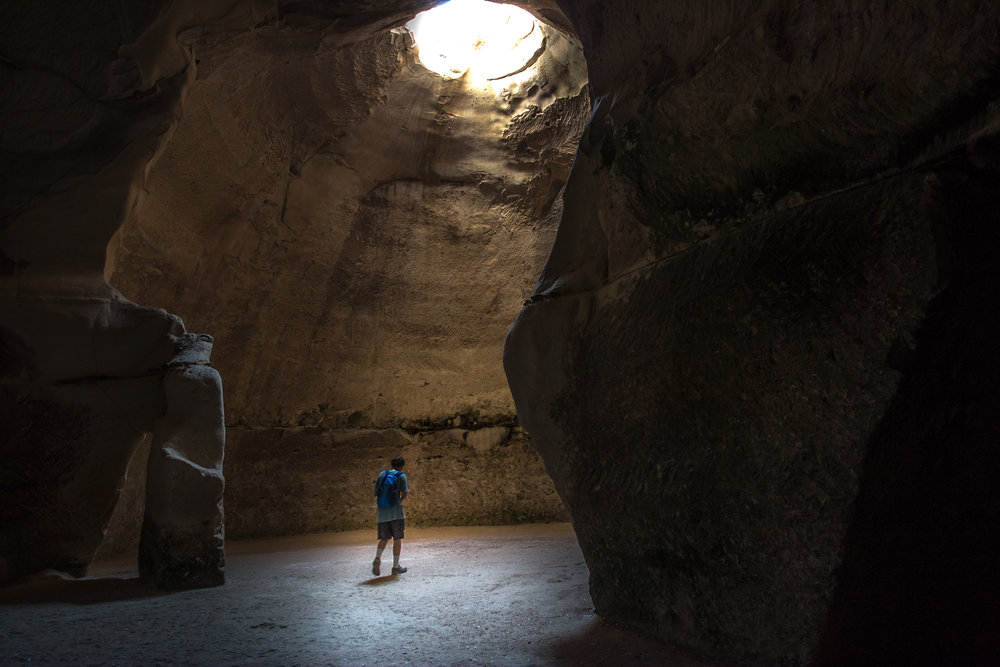  Bell cave at Beit Guvrin National Park, Israel, August, 2016. 