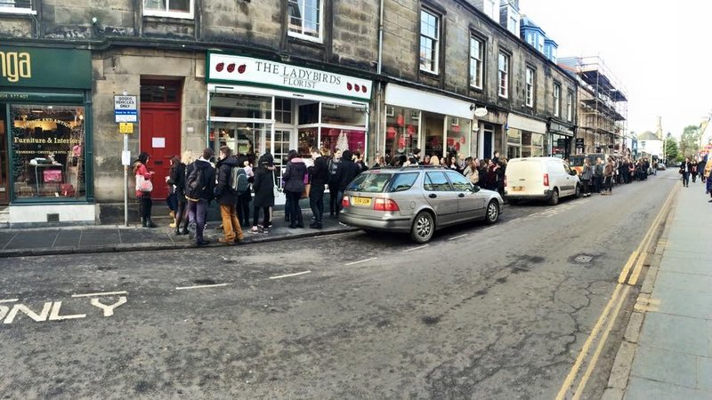 THE QUEUE FOR THE INN THIS YEAR WAS RIDICULOUS 