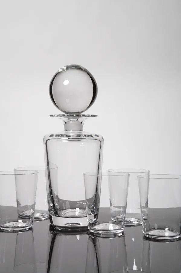 Big Head Decanter and Glasses
